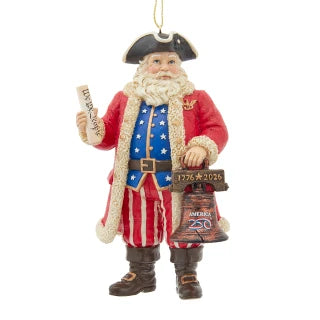 250th American Santa Ornament