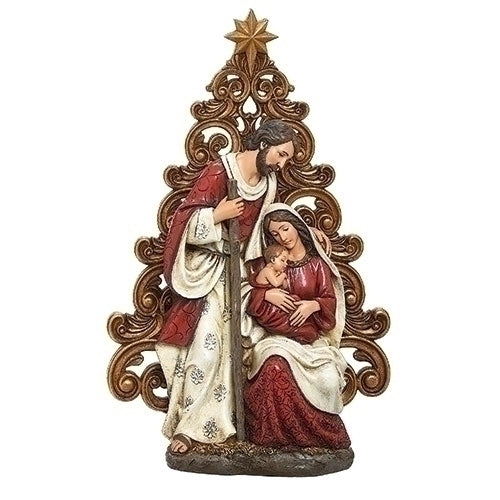 Joseph Studio-12.5"H HOLY FAMILY W/GOLD TREE