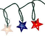 9' UL 10L Patriotic Star Light Set with End connect