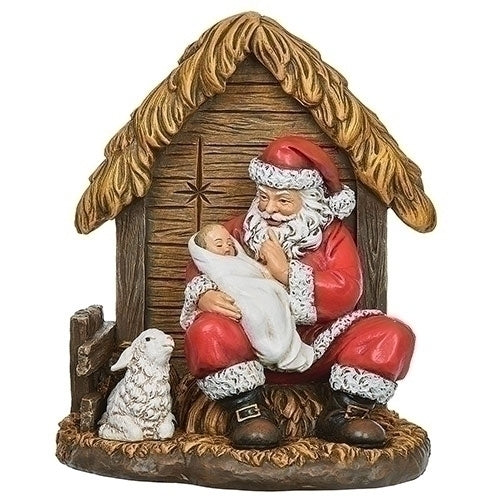 SEATED SANTA/BABY JESUS