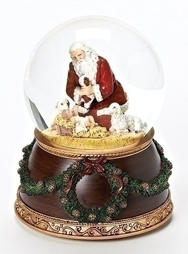 KNEELING SANTA SNOW GLOBE