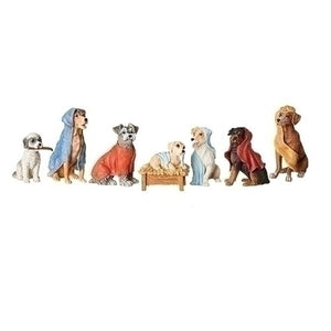 3.5"H 7 PC SET CANINE CRECHE