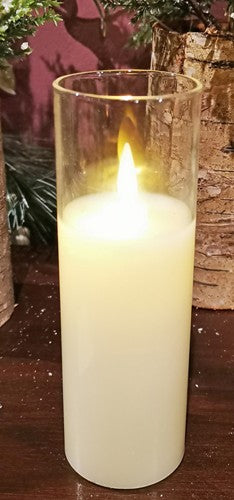 2x5 White LED Glass Pillar
