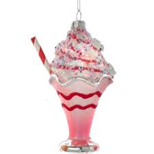 Glass Vintage Milkshake Ornament