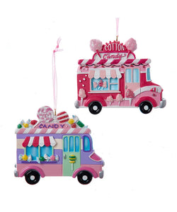 Cotton Candy/Lollipop Candy Truck Ornament