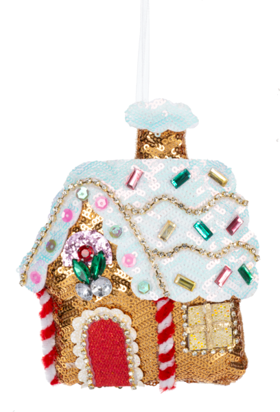 Gingerbread House and Family Ornaments