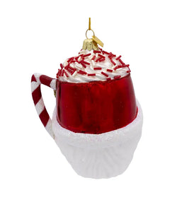 Noble Gems™ Glass Santa Mug Ornament